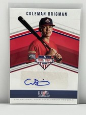 Coleman Brigman Auto /184 2018 Panini USA Baseball Stars & Stripes #SS-CB