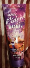 Bath & Body Works Plum Cider Warmth Body Cream  New, Discontinued Scent, 8 Oz