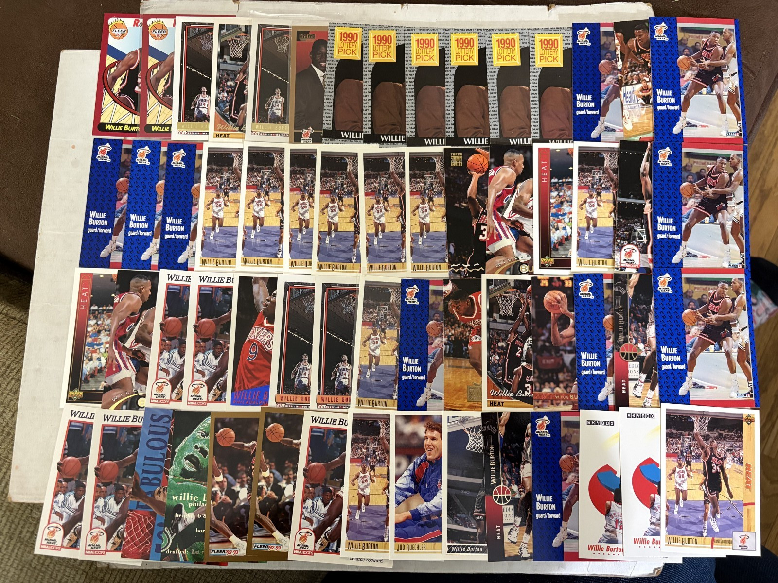 (60) Willie Burton NBA Basketball Cards Inserts RC Rookies Lot Heat Collection