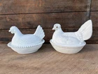New ListingVTG Hen On Nest Lot Milk Glass Indian Westmoreland Large EXC