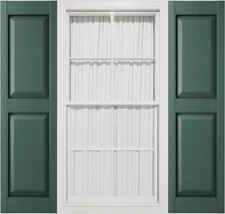 12"W X 37"H  Vinyl, Tailormade Two Equal Panels, Raised Panel Shutters, W/Instal