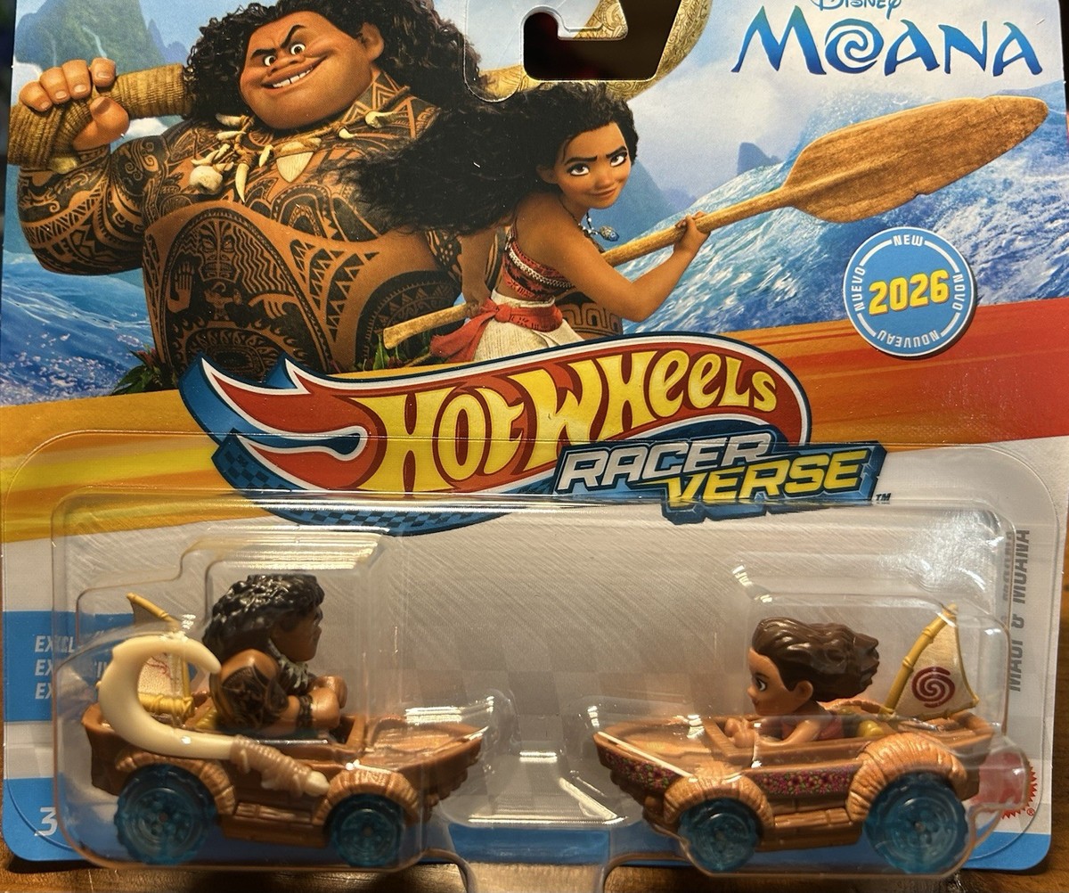 Hot Wheels Racer Verse 2026 Moana and Maui 2-Pack Brand New. HTF