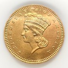 One $1 Gold Dollar 1862 Liberty Us Coin Type 3 Princess | Civil War Issue