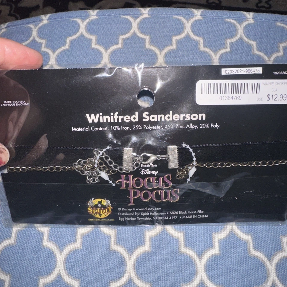 Gargantilha Winifred Sanderson Colar Hocus Pocus Novo em folha na embalagem Msrp$12,99 - Imagem 3 de 4