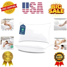 Pillows Queen Size Set of 2, Hotel Quality Bed Pillows for Sleeping 2 Pack, C...