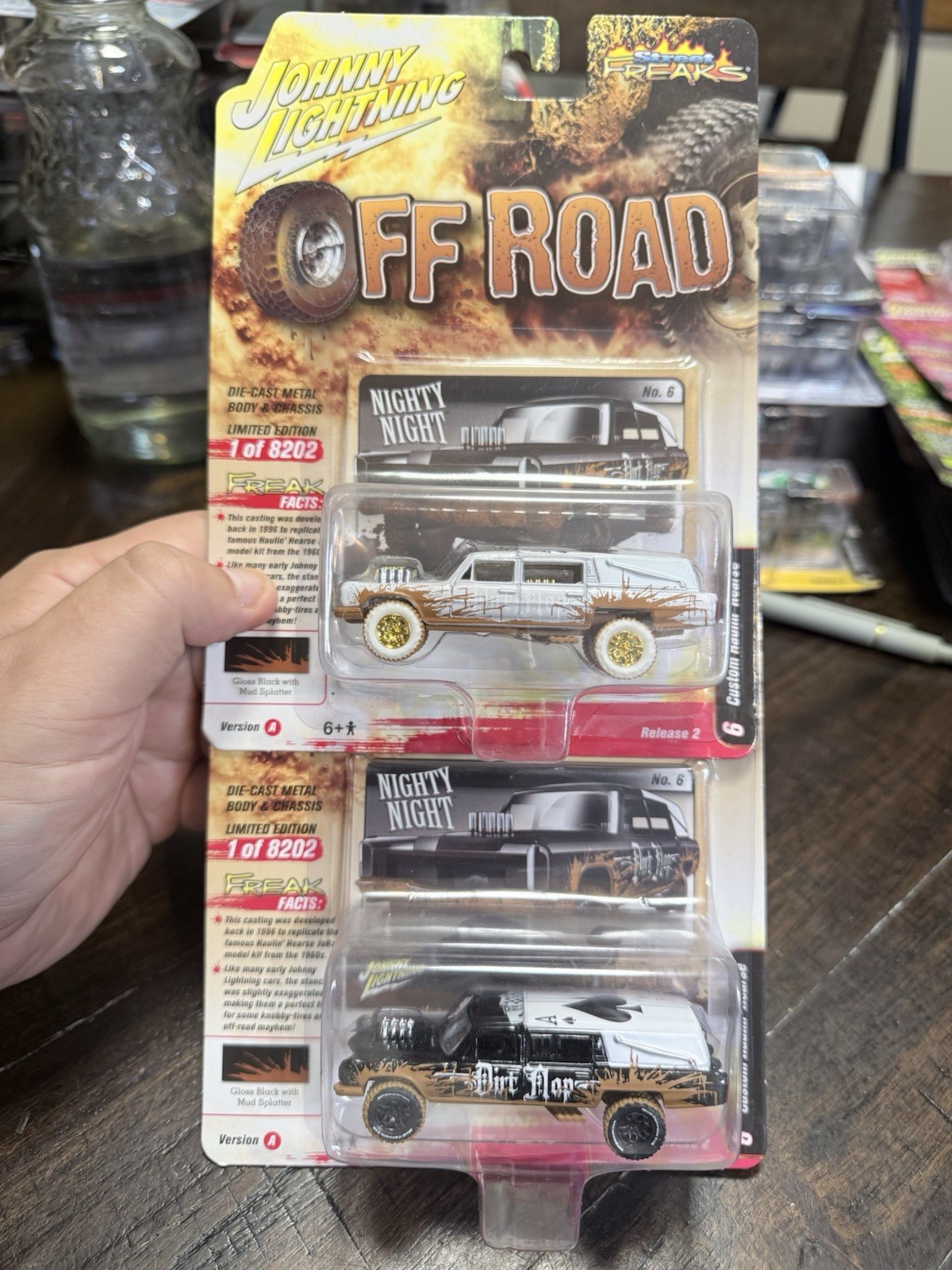 Johnny Lightning Off Road Custom Haulin' Hearse 1:64 Scale White Lightning