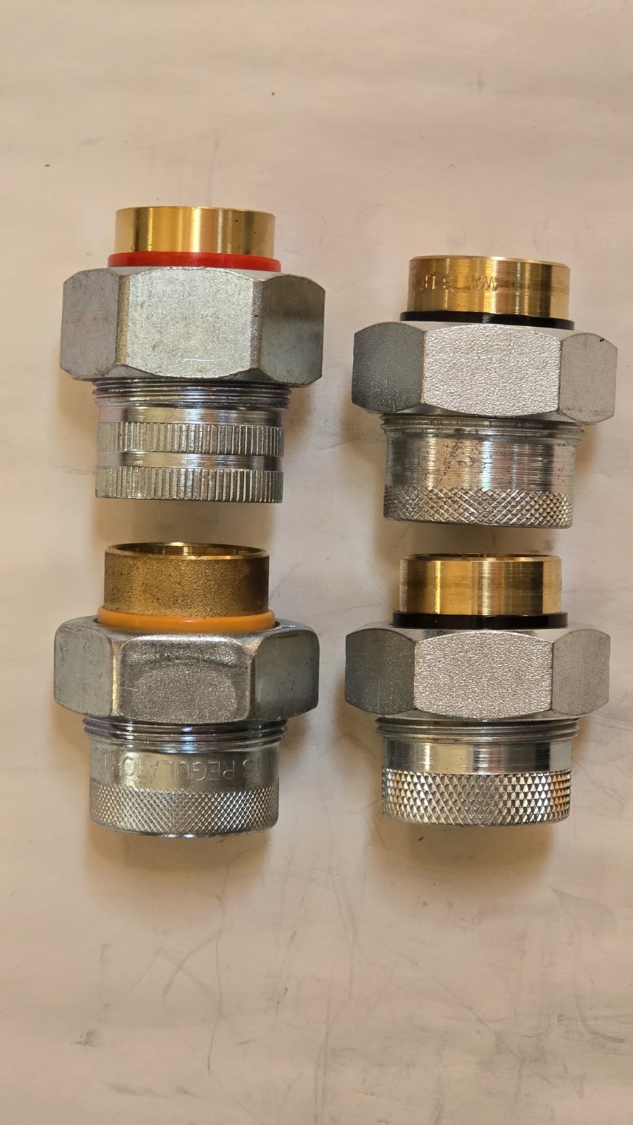 SET OF 4--- 1" DIELECTRIC UNION