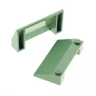 2x Lego Windshield 33° 3x6 Sand Green Slope Pulpit Window 6208 3939