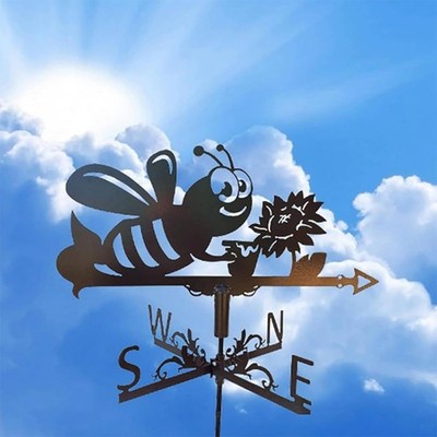 Dach-Windfahne mit Biene Eisenkunst Bienen-Windfahne drehend I And M Wind