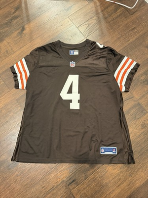 #ad #ad NFL Pro Line Cleveland Browns Watson #4 Brown Jersey 2XL $26.00