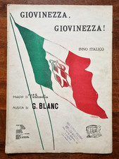 Giovinezza Inno Italico Canzone Spartito Bravetta Blanc Musica