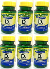 6x Spring Valley Vitamin D3 125 mcg per Softgel 5000 IU 600 softgel /exp 08 /27