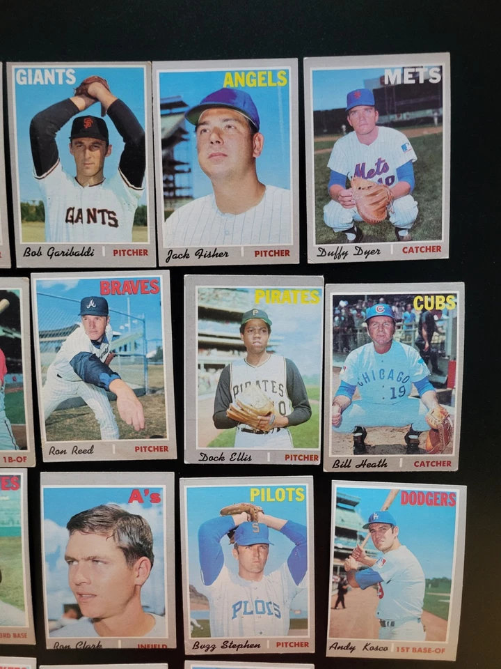 Лот бейсбольных карточек 1970 Topps - 19 редких высоких номеров - Дэйв Данкан | Рон Рид - Изображение 3 из 4
