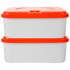 2 Pack Small Wipes Container Travel Case Tissue Dispenser Leakproof Baby