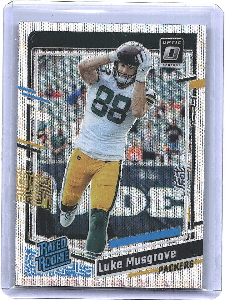 Luke Musgrave 2023 Panini Donruss Optic /300 - Rated Rookie #241 Wave RC Packers