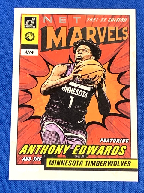 Anthony Edwards, Twolves, 2021 DonRuss Net Marvels, White Press Proof, Card#11