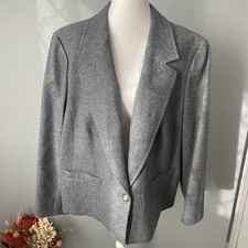 Authentic Pendleton Grey Wool Jacket, Fully Lined, Good Vintage Condition