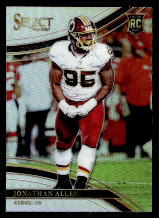 Jonathan Allen 2017 Panini Select Field Level Silver Prizm RC #278 Redskins ESE