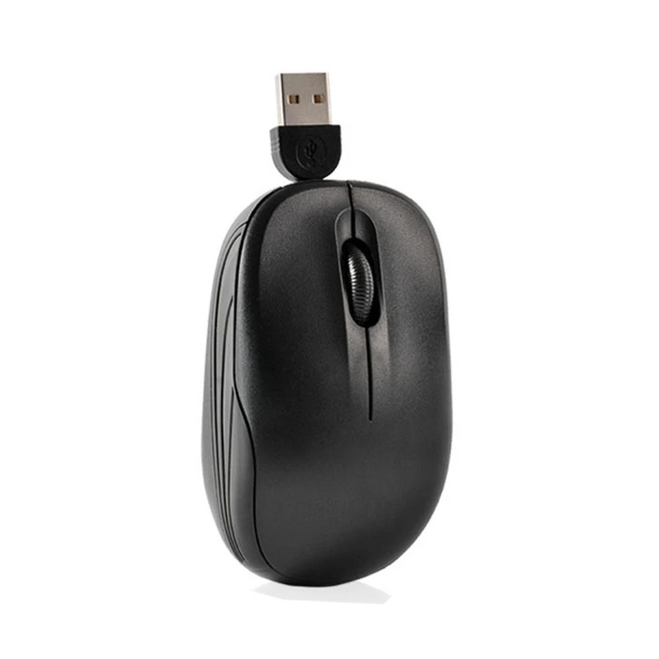Retractable Wired Mouse Gaming Mouse Computer Mouse 1000DPI Optical Mouse - Image 2 of 4