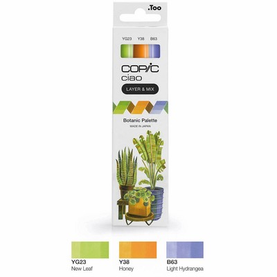 COPIC  Ciao Botanic Palette Layoutmarker-Set farbsortiert 1,0 + 6,0 mm, 3 St.