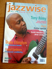 JAZZWISE Magazine May 1999 Tony Remy Duke Ellington David Sanborn Arto Lindsay