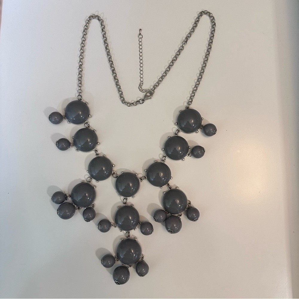 Gray statement necklace - image 2