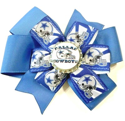 Beautiful Dallas Cowboys inspired hair bow for girls.. 