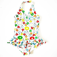 Hanna Andersson Girls Floral Print One Piece Swimsuit
