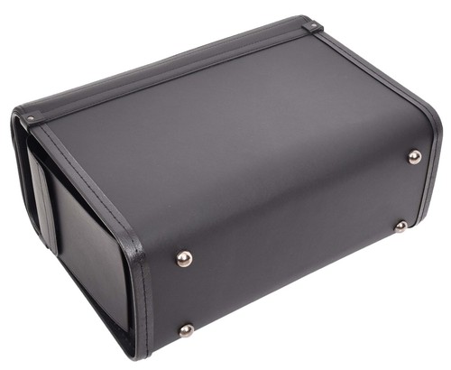 Faux Leather Carry Handle Pilot Case Dual Lock Briefcase Doctor Bag HLG080 Black - Picture 5 of 6