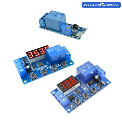 3/4 Button DC12V/Micro USB 5-30V Cycle Delay Timer Control Relay Switch Module