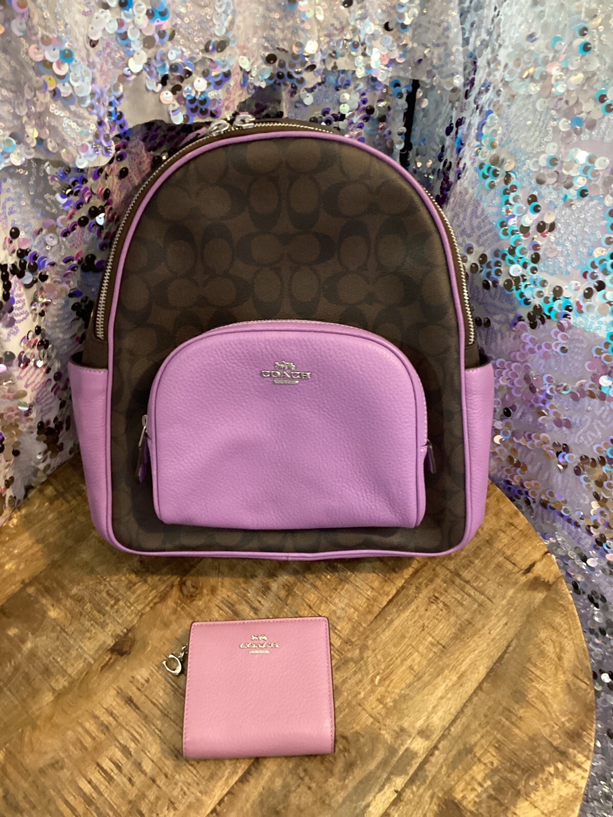coach backpack purple