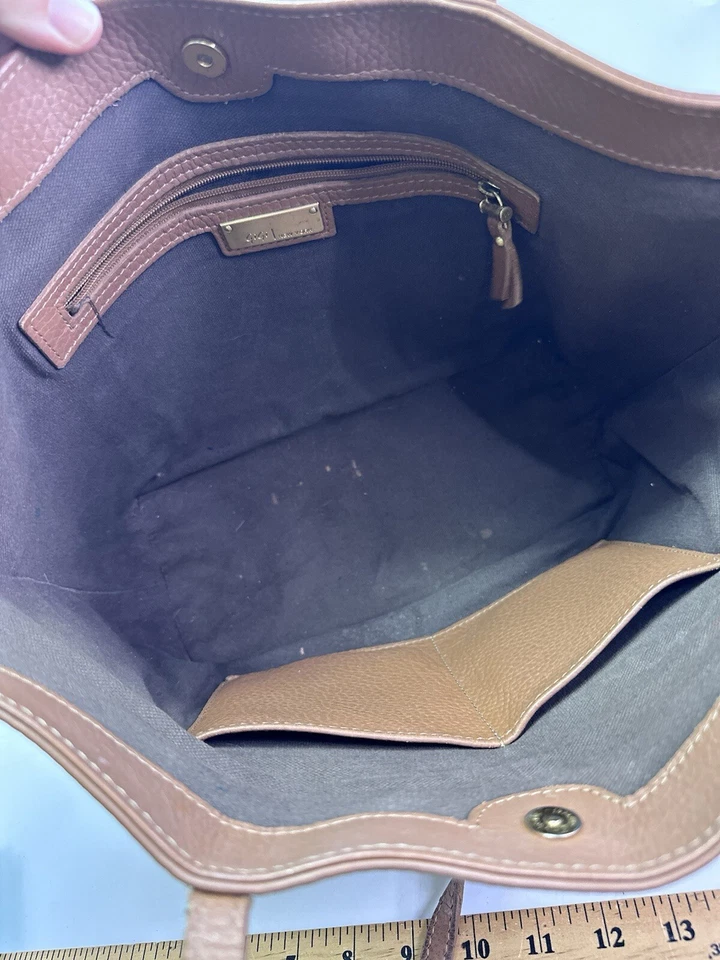 GiGi New York Shoulder Tote Bag Purse Camel Tan Pebbled - Image 2 of 4