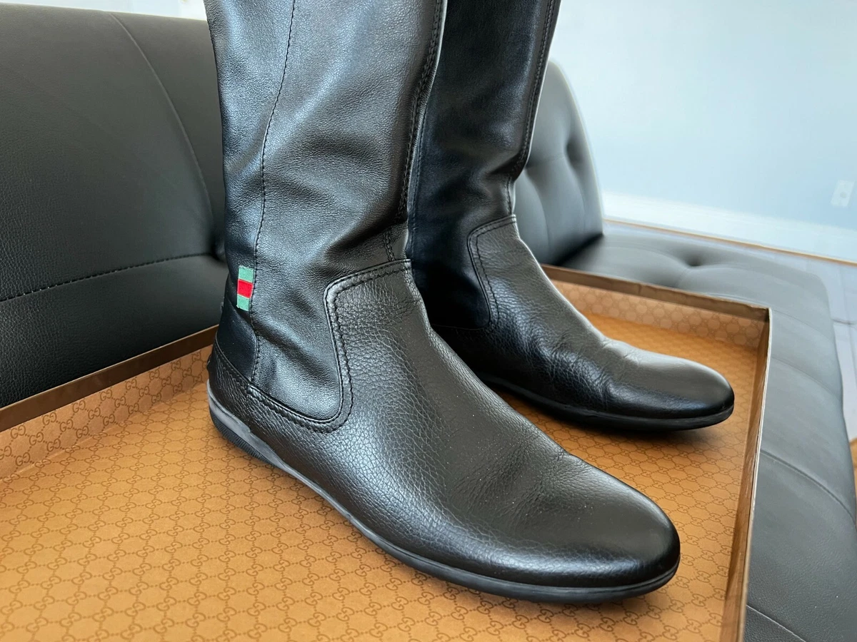 Gucci top flat boots