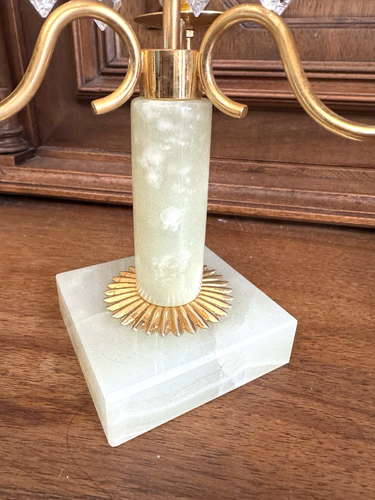 Vintage Rare Strass Swarovski candle holder with marble base and 37 crystals - Picture 3 of 11