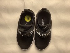 Nautica Slip On Sneakers toddler Sz 5 Lightweight Slipon Shoes black White