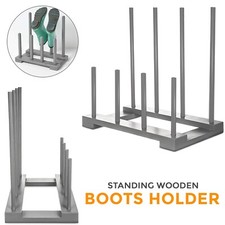 Image of 4 Pair Wellington Boot Rack Walking Storage Wellies Shoes Stand Indoor & Outdoor
