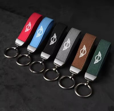 Mini Cooper Keyring Suede Leather Metal For Mini Cooper S JCW R50 R56 ...