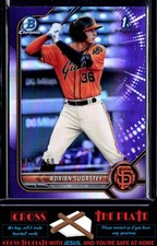 1-2022 Bowman Chrome Purple Refractor Adrian Sugastey Giants 026/250 #BCP-19