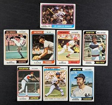 1974 Topps Baseball Lot 8 Cards Thurman Munson Al Kaline