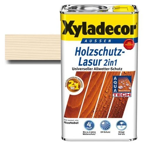 AKZO NOBEL DECO GMBH Xyladecor® Holzschutz-Lasur 2 in 1 Weißbuche 4 l