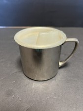 Vintage Silverplate Baby W/Plastic Sippy Lid Cup Not Engraved Silverplate