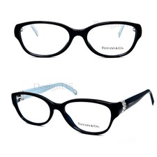 TIFFANY  CO. TF2082-B 8055 Crystal Black Blue 53/17/135 Eyeglasses Italy New