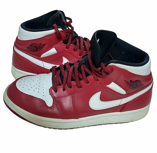 Nike Air Jordan 1 Mid Retro Gym Red White Black Chicago 554724-605 Men 9.5  | eBay
