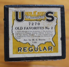 U.S. PIANO ROLL #7270 OLD FAVORITES NO 2 M.E. BROWN {7 SONGS} BATTLE HYMNS