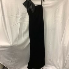 Eliza J Womens Maxi Dress Black Sleeveless Pullover Asymmetric Neckline Size 6