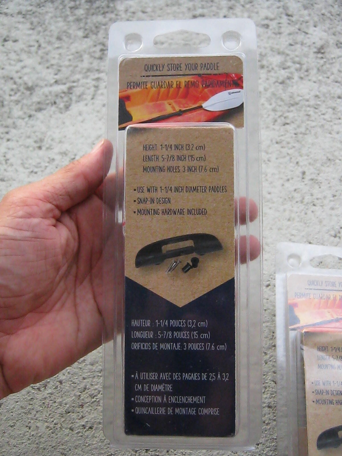 ATTWOOD MARINE 119427 KAYAK DECK MOUNT PADDLE HOLDER BLACK, LOT OF 2