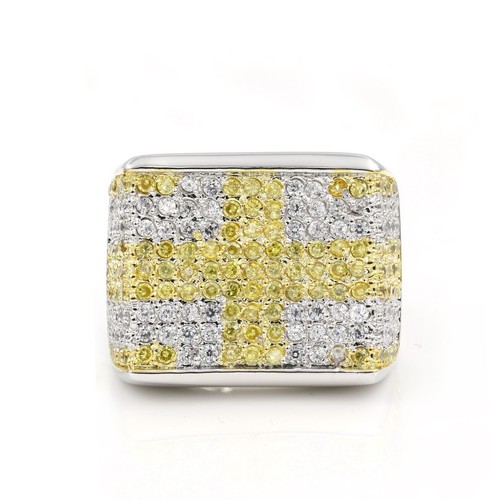Stainless Steel 316 Pave Men's Square shape CZ SET Pinky Ring - Afbeelding 6 van 10