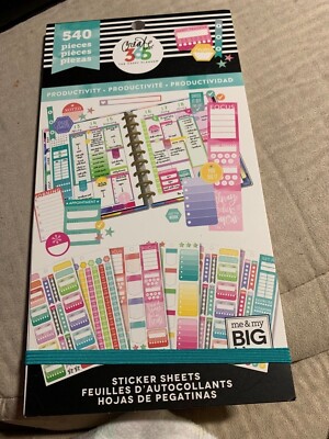 Erin Condren The Happy Planner NEW Productivity Sticker book 540 pieces NWT