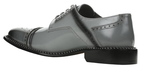 LIBERTYZENO Mens Genuine Leather Brogue Cap toe Formal Lace up Oxford Dress shoe - Picture 12 of 19