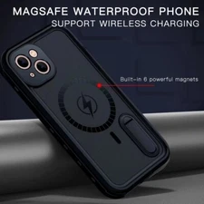Redpepper Waterproof IP68 Diving Mag Safe Case Cover Stand for iPhone 13 13 Pro